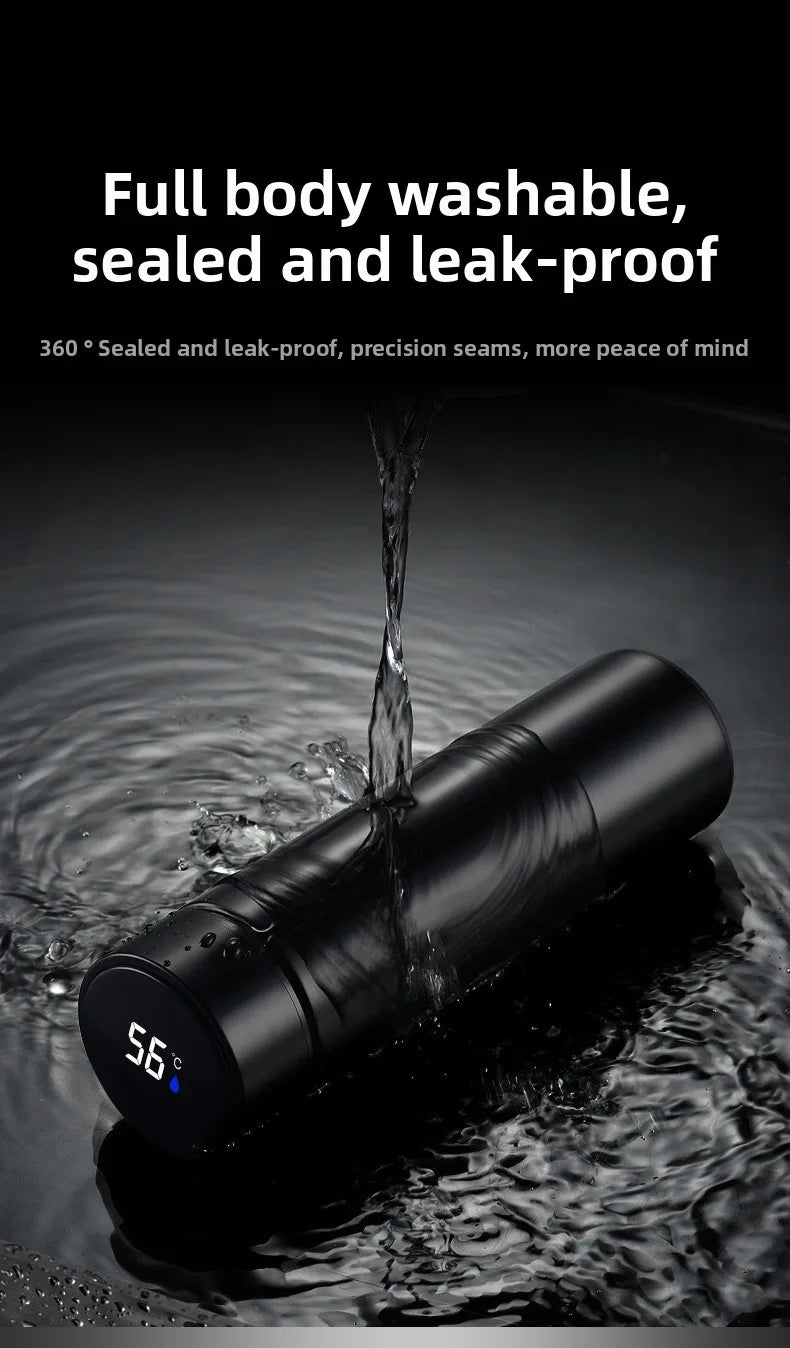 500ML Temperature Display Thermos Cup Stainless Steel Divided Thermos Bottle Outdoor Vacuum Insulated Cup Father's Day Gift