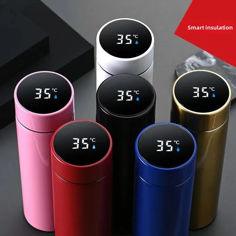 500ML Temperature Display Thermos Cup Stainless Steel Divided Thermos Bottle Outdoor Vacuum Insulated Cup Father's Day Gift