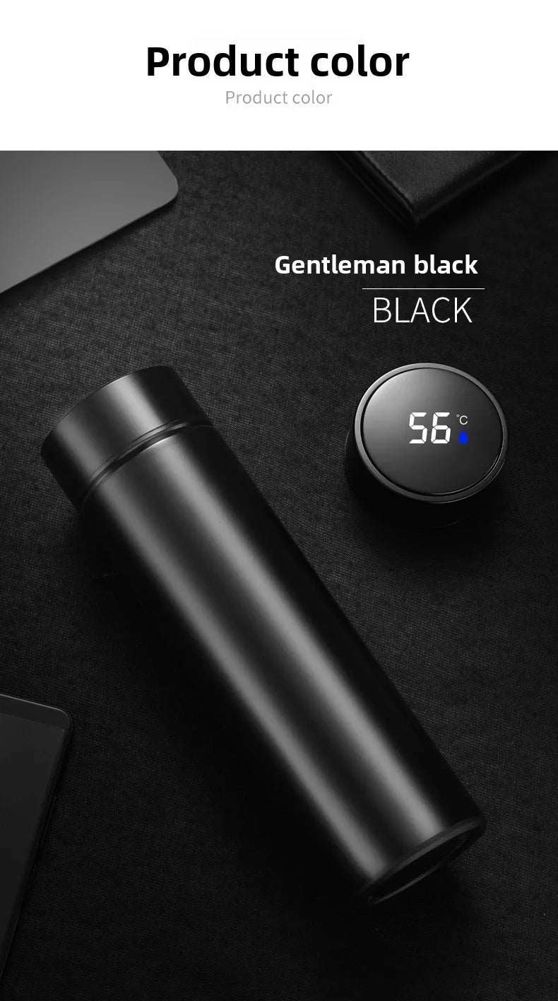 500ML Temperature Display Thermos Cup Stainless Steel Divided Thermos Bottle Outdoor Vacuum Insulated Cup Father's Day Gift