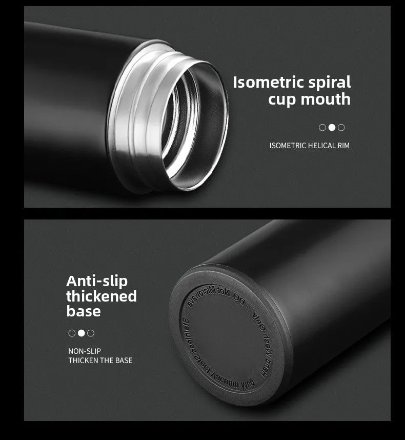 500ML Temperature Display Thermos Cup Stainless Steel Divided Thermos Bottle Outdoor Vacuum Insulated Cup Father's Day Gift