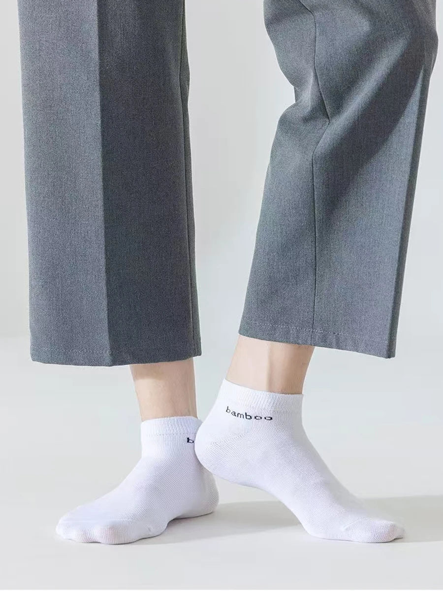 5/10/15/20 Pairs Bamboo Fiber Ankle Socks Men‘s And Women Soft and breathable Boat Socks Men Gifts Spring Summer Short Socks