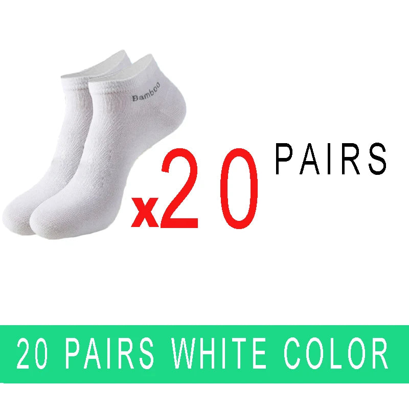 5/10/15/20 Pairs Bamboo Fiber Ankle Socks Men‘s And Women Soft and breathable Boat Socks Men Gifts Spring Summer Short Socks