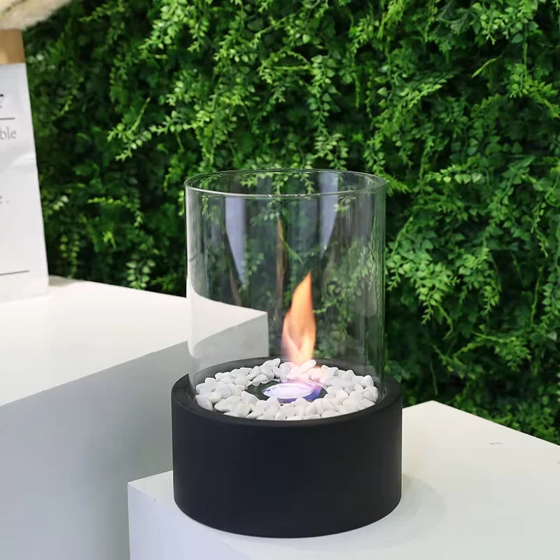 Extra Large Portable Tabletop Fire Bowl 22x28cm – Bio Ethanol Ventless Indoor/Outdoor