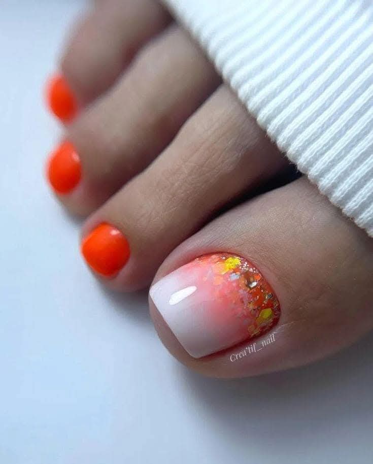Beautiful false toe nail press ons