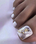Beautiful false toe nail press ons