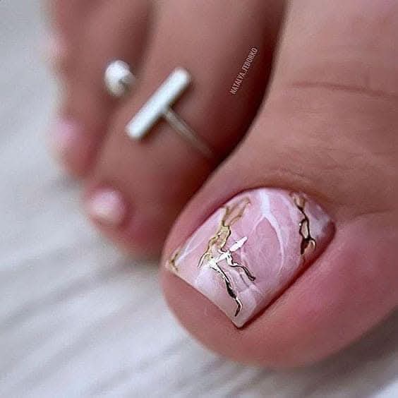 Beautiful false toe nail press ons